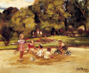 保羅 米歇爾 杜珮 Children Playing In A Park